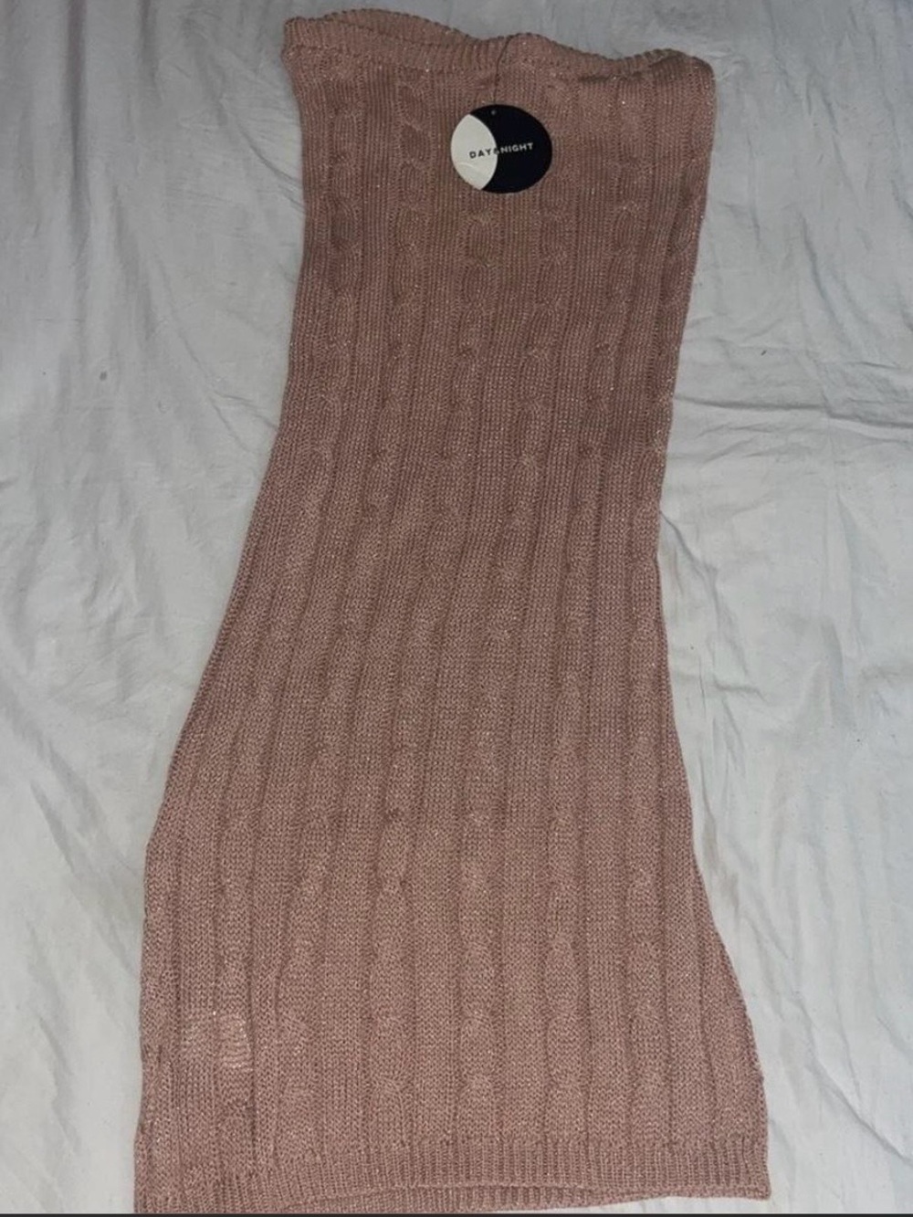 Day & Night Rose Cable-Knit Strapless Dress